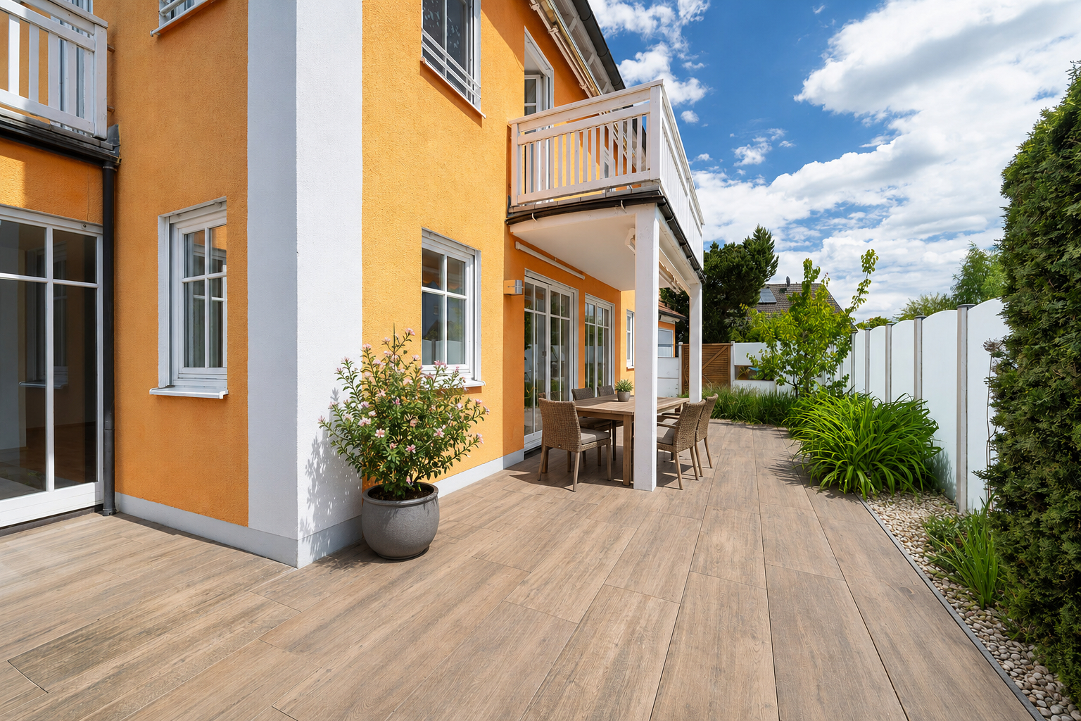 Sonnige Terrasse